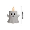 Flameless Halloween Candles Mini Ghost Candle Light Resin Ghost Flameless Candle Light Artistic Miniature Decor For Halloween