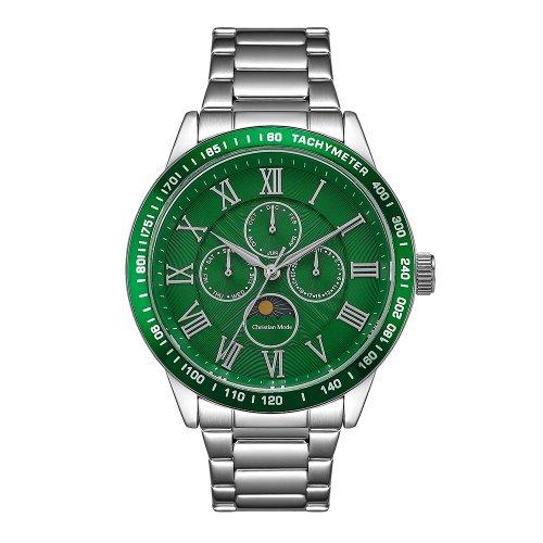 [CHRISTIAN MODE] CHRISTIAN MODE Men s Sun & Moon Metal Watch CM423GNS CM423GNS