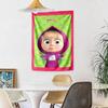 Masha Bear Wall Decor Tapestry Art For Pet Memorial Birthdaywedding Party Backdrop Family Gift