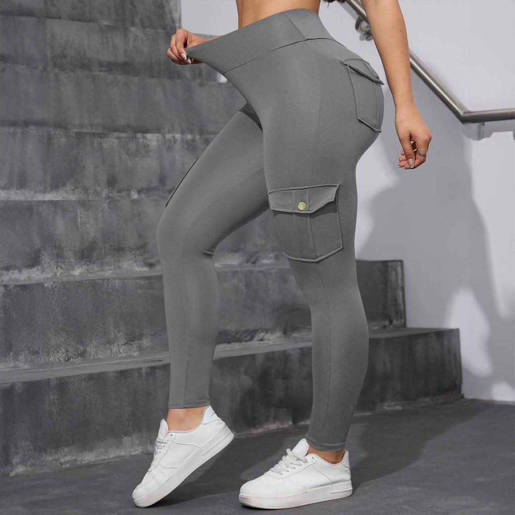 Women's Pants Fashion Casual Pants Solid Color Drawstring High Waist Pants With Pockets