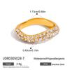 Zircon Ring, Titanium Steel Jewelry, Stainless Steel Small Sugar-shaped Zircon Ring
