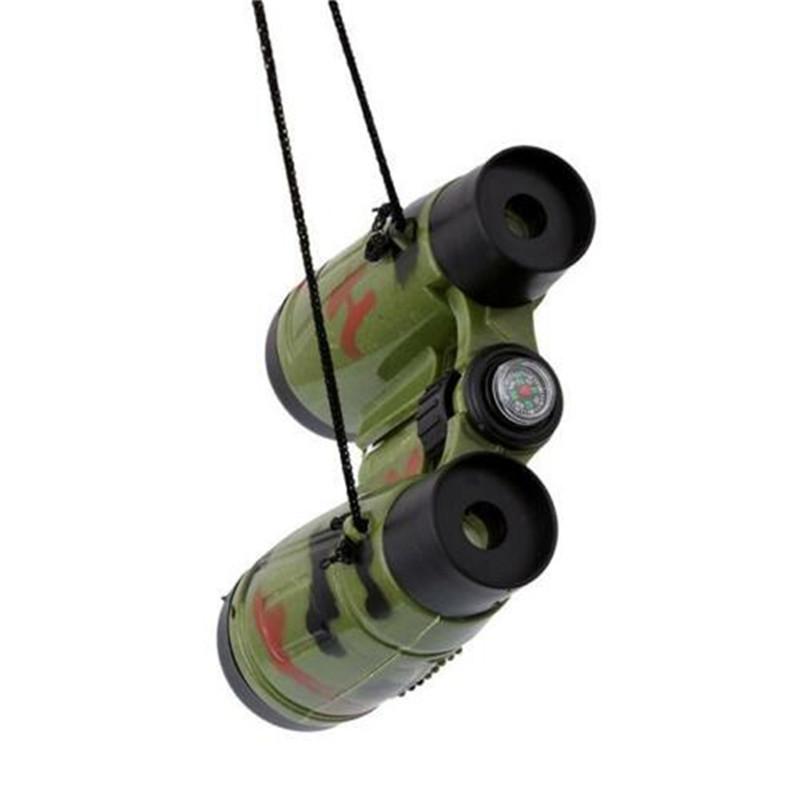 Children Outdoor Binoculars Training Equipment Models Early Education Parent-child Interactive Puzzle Toys With Lanyard Compass