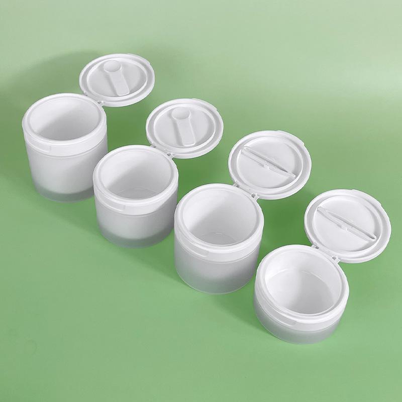 50/120G Flip Cover With Spoon Or Tweezers Refillable Bottles Empty Pot Travel Face Cream Lotion Cosmetic Cotton Makeup Jar