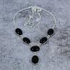 Black Onyx Gemstone Handmade 925 Sterling Silver Jewelry Necklace 18" M-411