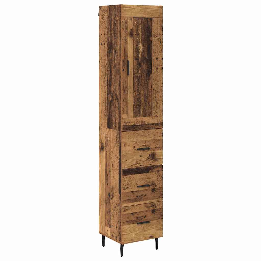Highboard Reclaimed Wood 34.5 x 34 x 180 cm Engineered Wood