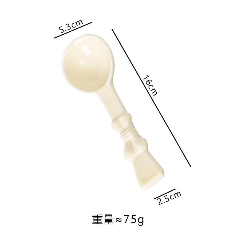 Cute strawberry bow spoon creative girl heart ceramic spoon high value long handle dessert spoon