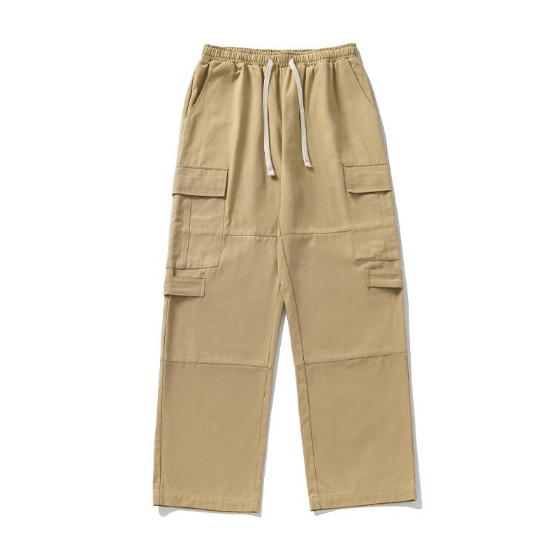 Men's clothing, trendy brand tooling casual pants men's spring new loose retro multi-pocket design trousers