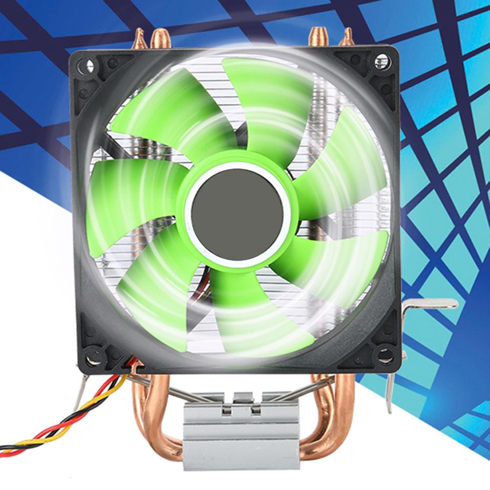 CPU Fan 3 Pin Konnektör Bilgisayar Aksesuarı Işıksız 2 Pirinç Boru AMD 775   1155   Intel için