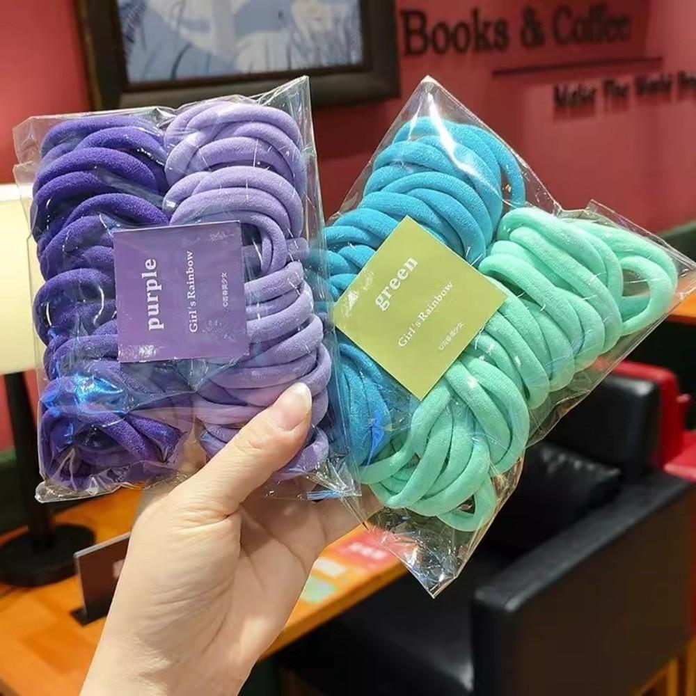 50PCS No Damage Colorful Elastic Hair Ties Non-Slip Ponytail Holders For Women