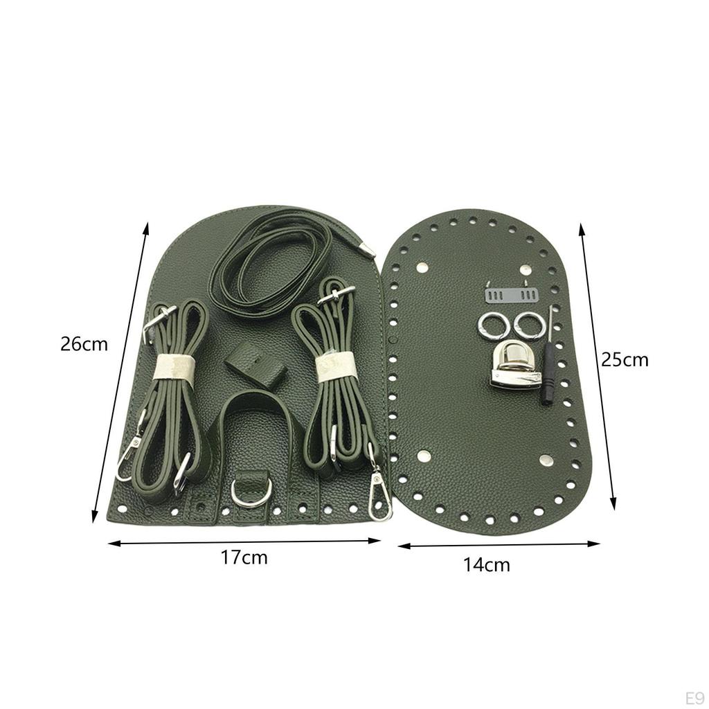 Juego de fabricación de bolsos, proyectos de manualidades de costura con parte inferior de ganchillo con correas de hombro para bricolaje