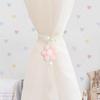 2PCS Drapery Cords Heart-shaped Curtain Tiebacks with Beads Curtain Tie Romantic Window Curtain Holders Mosquito Nets