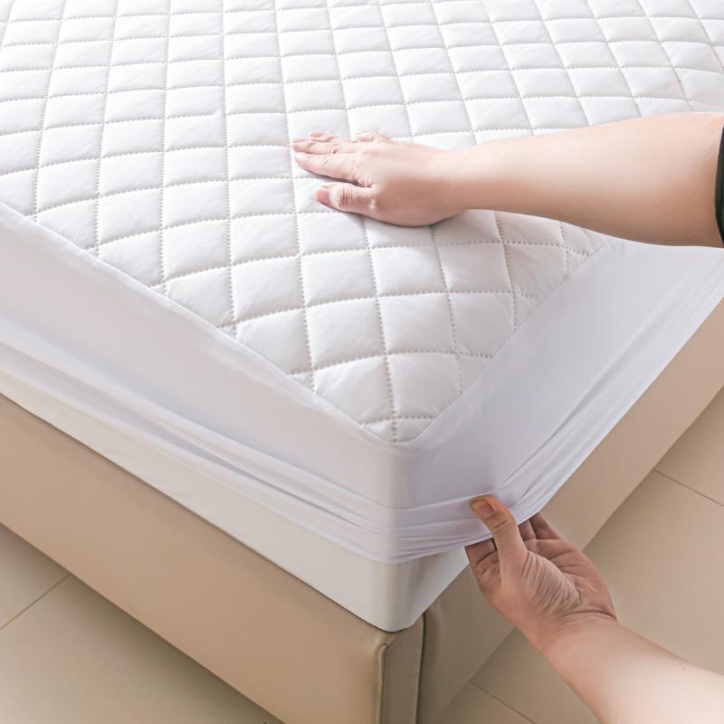 Waterproof Mattress Protector Cover Bed Fitted Sheet Single/Double/135/150/160 Muti Size Gray/White/Blue/Red No Pillowcases