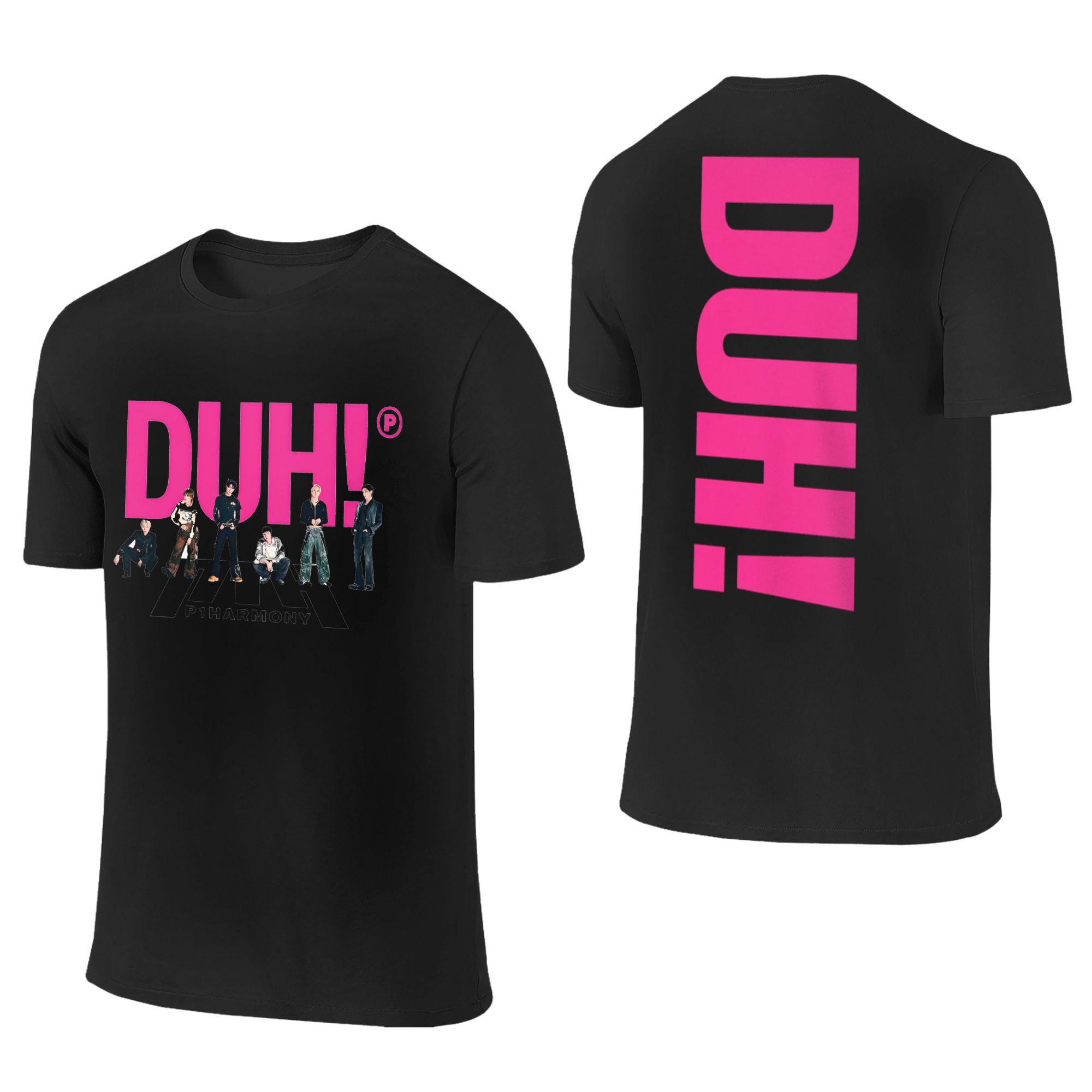 

Літо 2025 Чоловічі Жіночі P1Harmony 2025 Тур Kpop Ідол Футболка Бавовняна З Принтом Футболки P1HARMONY DUH! Верхній одяг L