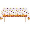 HOWAF 3 Pieces Thanksgiving Fall Leaf Tablecovers, Happy Thanksgiving Day Maple Leave Tablecloths, Autumn Themed Plastic Table Cloth for Thanksgiving
