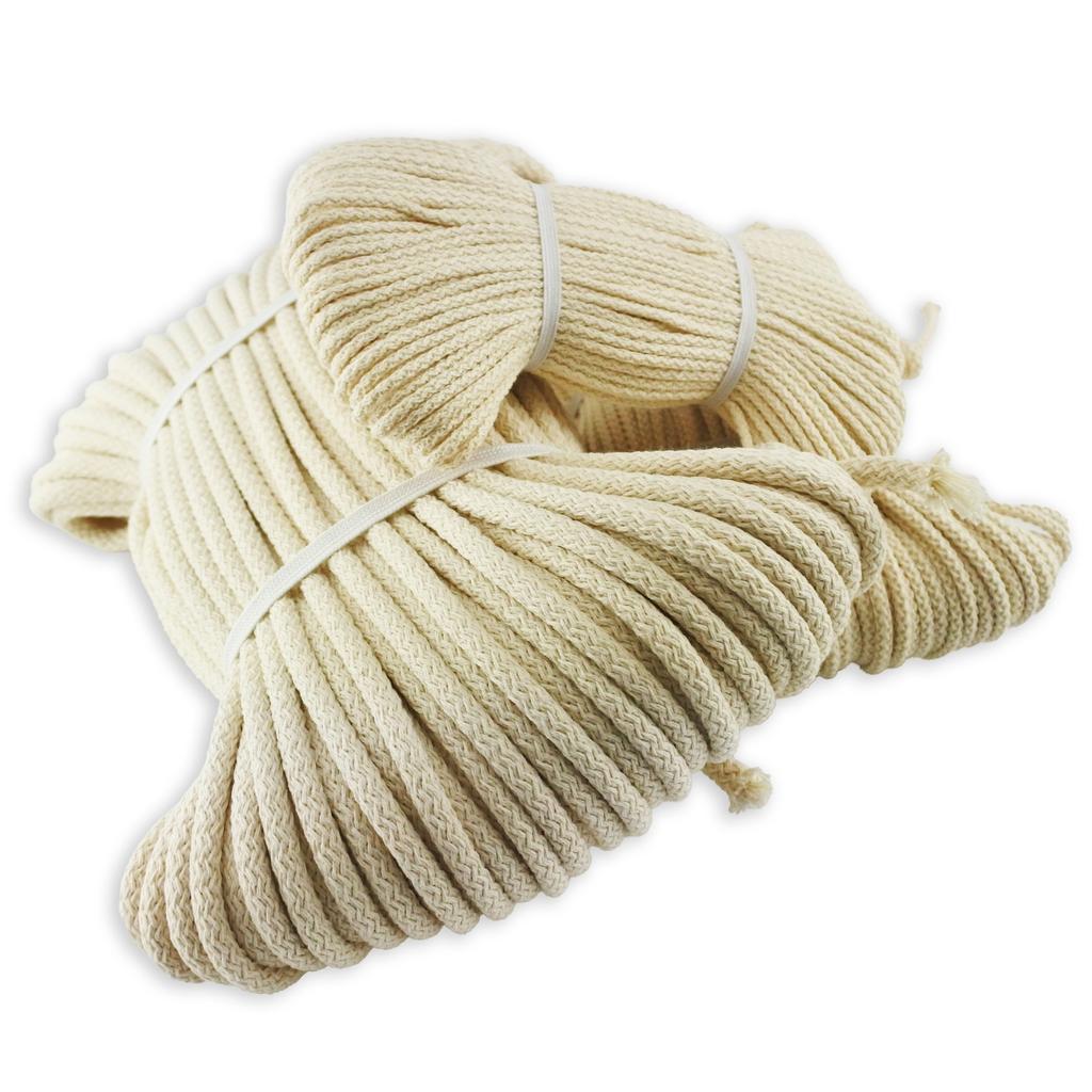 Wick for oil lamps, torches, ROUND, 7mm, 1m