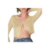 Karl Lagerfeld French Elegant Daily Commuting Dating Outfit Light Luxury One-Button Long Sleeve V-Neck Knit Sweater Women Tops M22L2216780