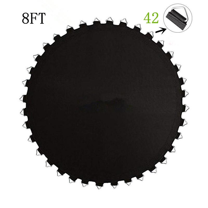 

Сменный коврик для прыжков с круглым батутом, 8 футов, тканевый отскакивающий коврик для круглых батутов 8ft 42 V-rings чёрный