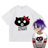 Gorillazz Hello Kinky T-shirt Same Style Printed Graphic T Shirts Men Women Hip Hop Streetwear Gothic Oversized T-shirt Y2K Harajuku Punk T-shirt
