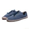New Fashion Orange  Men Loafers Flats Flower Print Men Casual Shoes Linen Breathable Men Driving Shoes mocasines de hombre