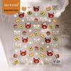 Winter Rilakkuma 3D Cartoon Embossed Waterproof Decorative Stickers for Nails and Pens