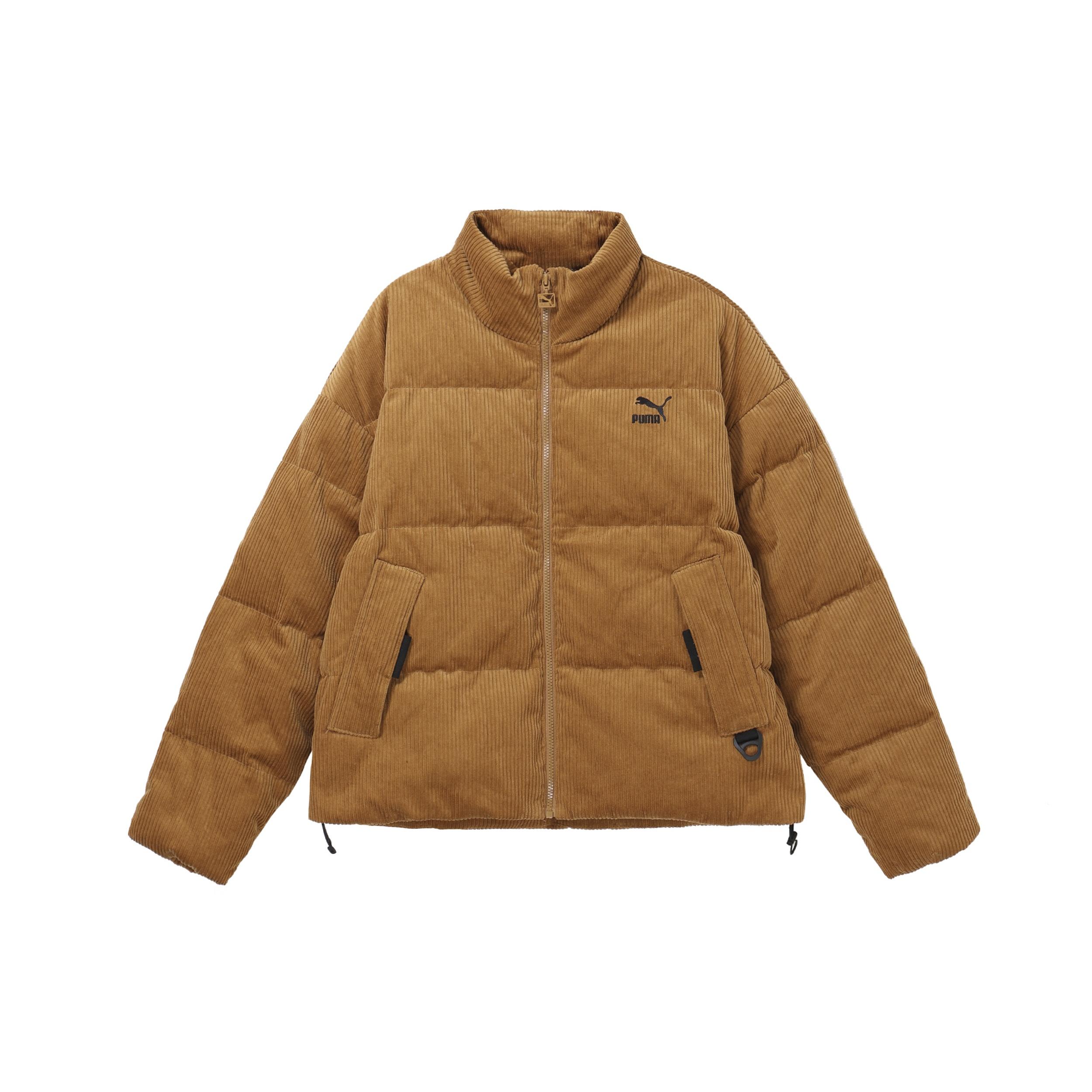 PUMA Classics Oversized Short Polyball Puffer Winter Jacket  Brown  Men s 535581-74 XL