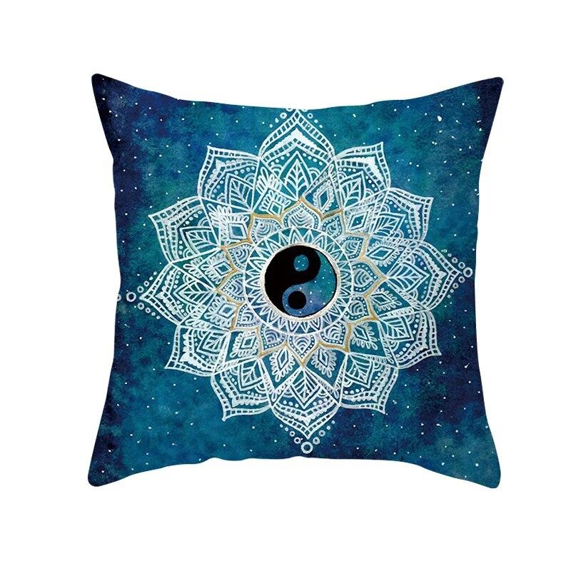 Moroccan Polyester Pillowcase 45x45cm Bohemian Hippie Sofa Cushion Cover Geometric Mancha Lo Print Home Decor