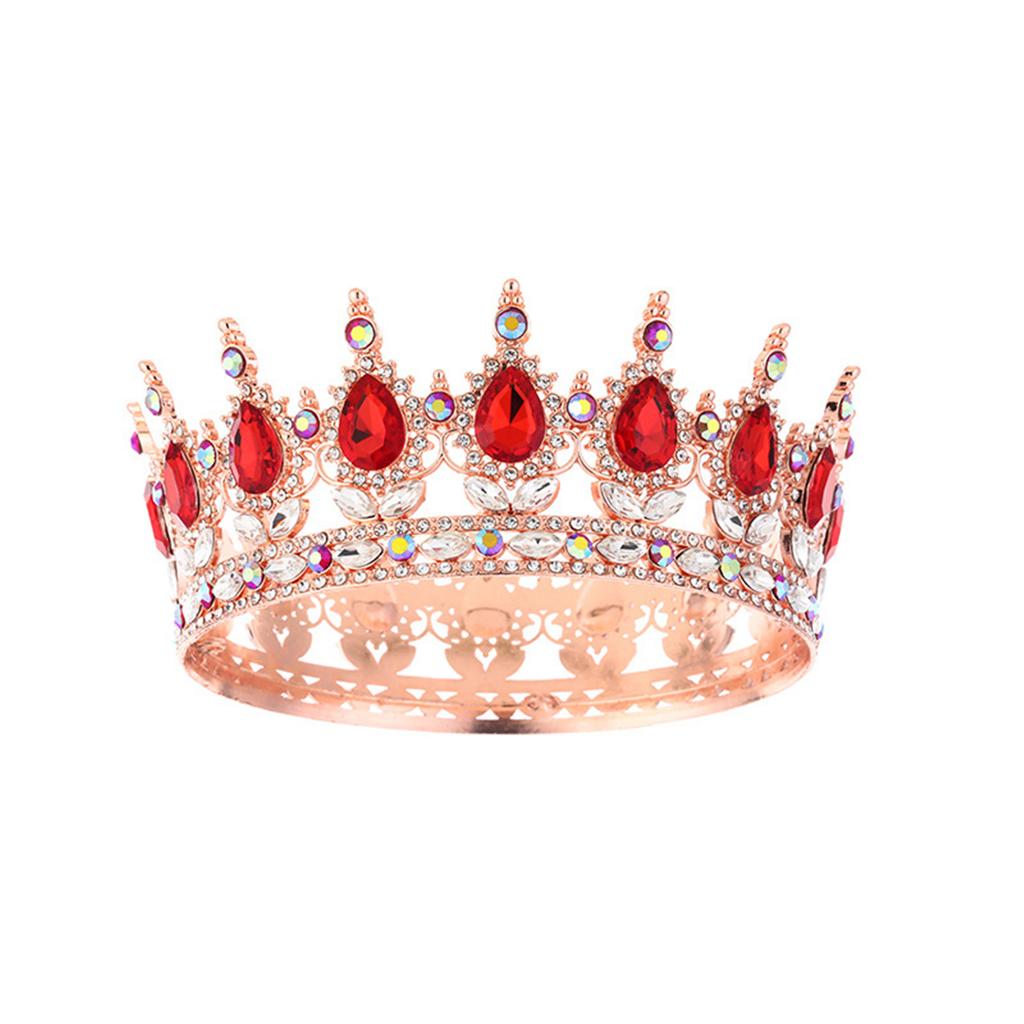 Women's Crown Adults Sparkling Headband Alloy Rhinestones Costume Hairpieces for Weddings Birthdays Proms and Pageants