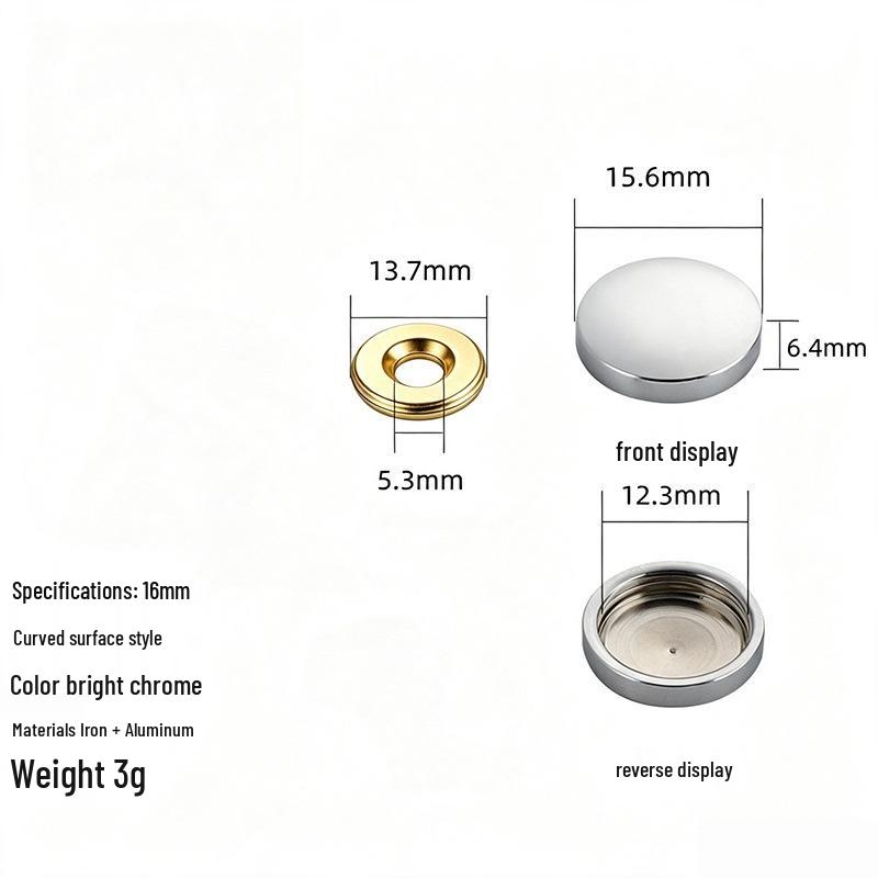 Acrylic Decorative Mirror Screw Cap for Glass and Tile Fixing