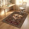 Decorative Artwork Theme Crystal Velvet Rug Personalized Custom Name Text Soft Floor Mat Home Decor