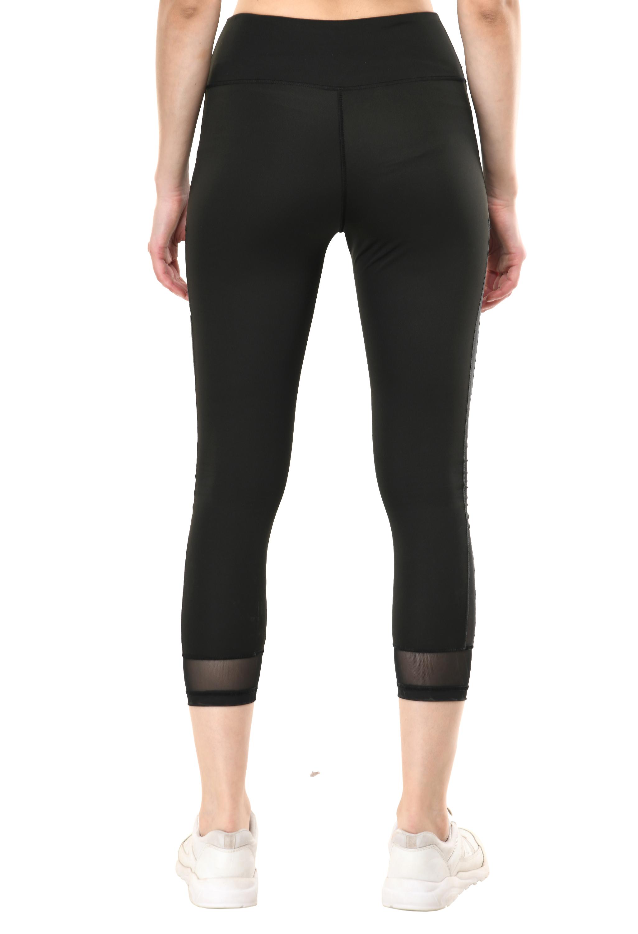 Спортивные леггинсы Body Smith Solid Black Mesh XL чёрный — фото 2