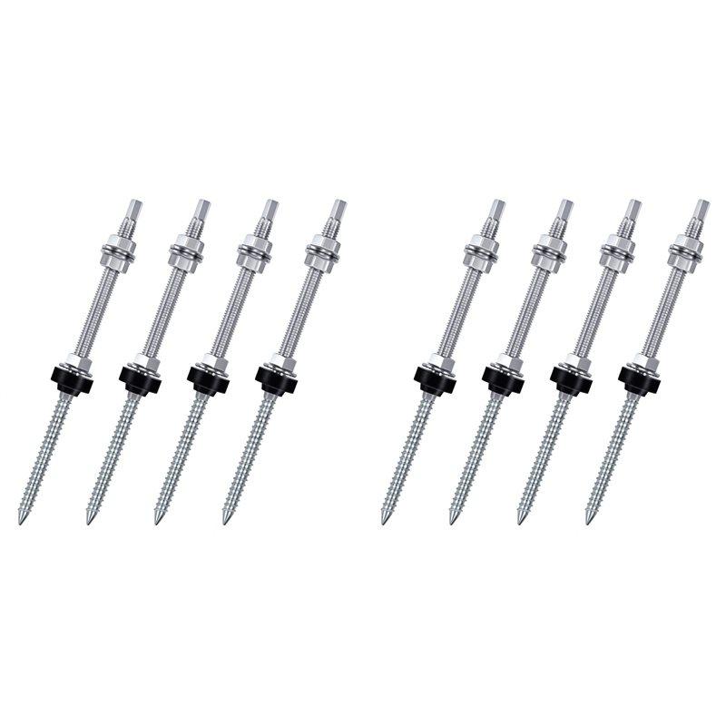 

Болты-подвесы 2025 года, M10 X 250 мм, предварительно собранные, V2A, регулируемые по высоте, для фотоэлектрического солнечного монтажа на крыши, набор из 8 штук