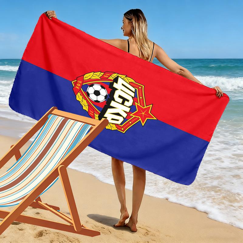 CSKA Moscow Print Beach Towel, Large Soft Quick Dry Towel for Beach Camping Swimming