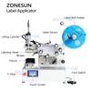 ZONESUN ZS-TB802 Auto Flat Surface Labeling Machine Tabletop Label Applicator for Square Box Flat Bottle Jar Lid High Precision