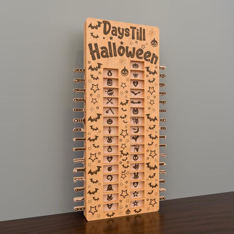 Halloween Countdown Board Wooden Decorations Indoor Halloween Party Decorations Creative Decorative Ornaments Gifts