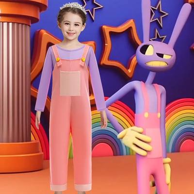 Juego El Increíble Circo Digital Jax Disfraces Cosplay Niños Niña Mono+Guantes Para Fiesta Disfrazarse Halloween Carnaval Disfraz