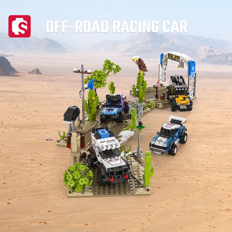 Non-Toxic Sembo Sports Car Building Blocks Moc Racing Vehicle Models Off-Road Assembly Bricks Car Construction Set For Children Toy Kids Gifts