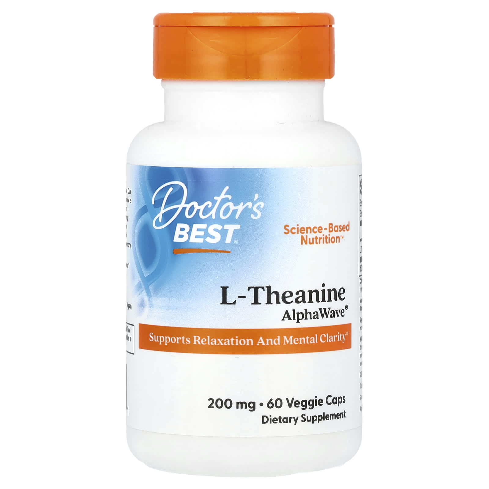 

Doctor S Best, L-Theanine, Alphawave®, 200Mg, 60 Veggie Caps