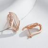 Luxus Roségold Farbe Tropfenohrringe für Damen Einzigartiger Natürlicher Zirkon Schmuck Hohe Qualität Täglicher Feinschmuck Geschenk