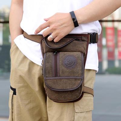Men's Outdoor Sports Bag Riding Canvas Portable Large Capacity Waist Pack