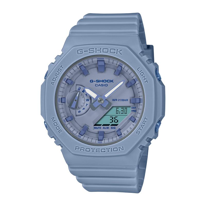 

Casio G-SHOCK Farmhouse Oak Octagon Dual Display Quartz Movement Resin Strap Japanese and Korean Watch Women s Watch Blue Dial GMA-S2100BA-2A2PR синий