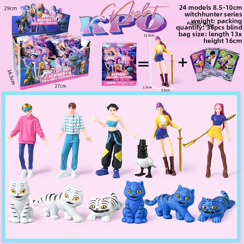 K-Pop New Demon Hunter Girl Group Men's Group Figure Model Blind Box Tide Play Doll Ornament