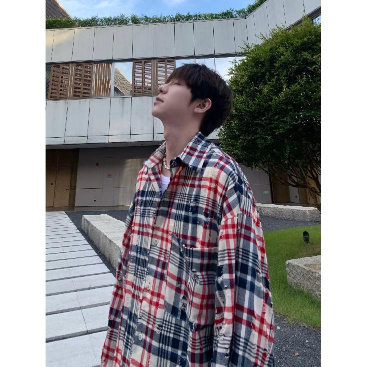 Amerikanisches Retro-Design Gestreiftes Langarmhemd für Männer und Frauen Lässig Locker Frühling und Herbst Partner-Mantel Männer