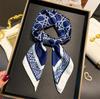 Luxury Chain Print Small Square Scarf Simulated Silk Thin Neck Scarf Fashion Sunscreen Headscarf For Women 70x70cm