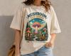 Zahradní tričko s grafikou Mushroom Haze | Vintage tričko s houbami