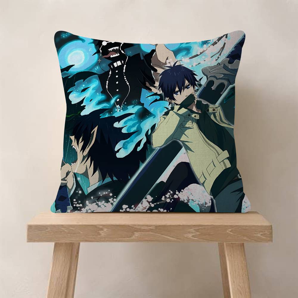 TV Anime Blue E-Exorcist Pillow Dust Cover Bedroom Kids Party Decoration Pillowcase Birthday Children Gift