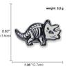 Anime Dinosaur Lapel Pin: Japanese & Korean Style Enamel Brooch for Men's Fashion
