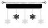 Christmas curtain Lambrequin SNOWFLAKES glamorous Christmas Winter 90 red