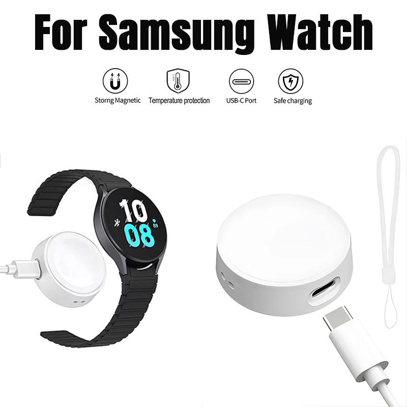 For Samsung Watch Active 2 1 Wireless Magnetic Charger USB Type C Port Dock Charging For Galaxy Watch 7 6 5 4 Fast Charging Dock