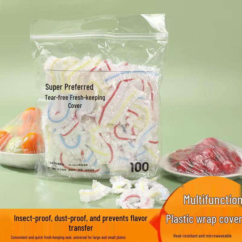 

Disposable Tear-Free Cling Film Covers for Food Preservation and Dustproof Protection 10-24cm Universal Bowl and Plate