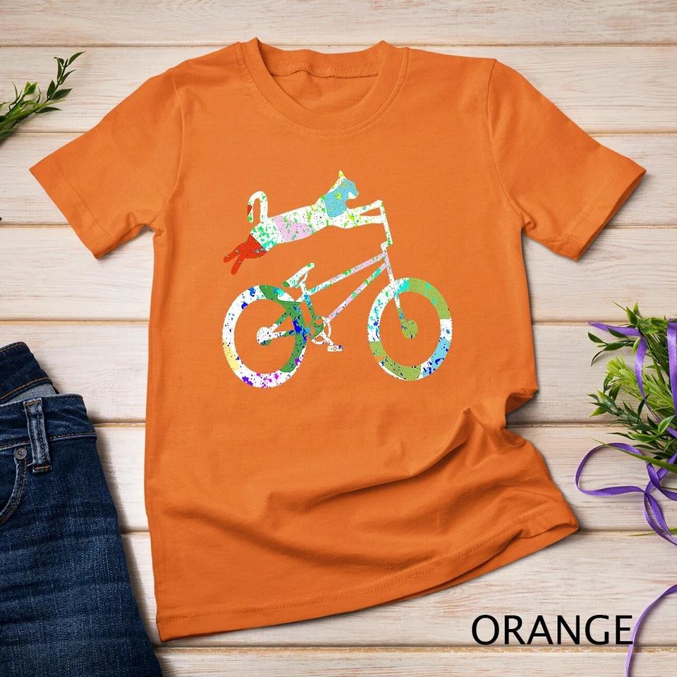 Cat On BMX Bike Kitten Lover Bike Cycling Bicycle Gift T-Shirt Unisex T-shirt 5 L